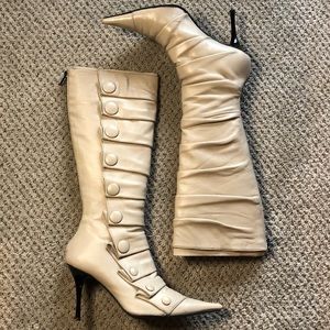 Italian Cream Leather Boot
